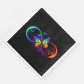 Lebhafte Unendlichkeit mit Regenbogenschmetterling Serviette (Ecke)