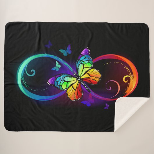 Lebhafte Unendlichkeit mit Regenbogenschmetterling Sherpadecke (Vorderseite (Horizontal))