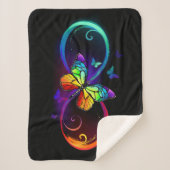 Lebhafte Unendlichkeit mit Regenbogenschmetterling Sherpadecke (Vorderseite)