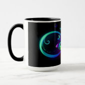 Lebhafte Unendlichkeit mit Regenbogenschmetterling Tasse (Links)