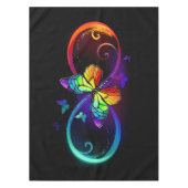 Lebhafte Unendlichkeit mit Regenbogenschmetterling Tischdecke (Vorderseite)