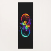 Lebhafte Unendlichkeit mit Regenbogenschmetterling Yogamatte (Rückseite)