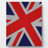 Lebhafte Unionsbuchse auf Carbon Fibre Style Print Fotoplatte (Vorderseite)