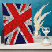 Lebhafte Unionsbuchse auf Carbon Fibre Style Print Fotoplatte (Seite)