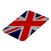 Lebhafte Unionsbuchse auf Carbon Fibre Style Print Magnet (Linke Seite)