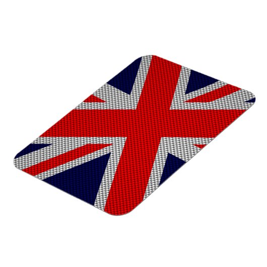 Lebhafte Unionsbuchse auf Carbon Fibre Style Print Magnet (Linke Seite)
