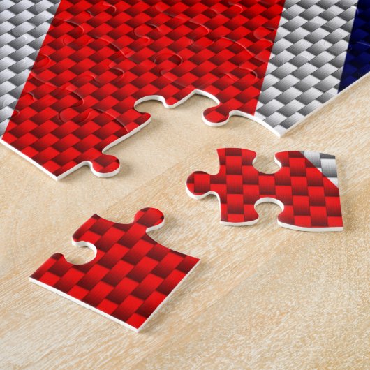 Lebhafte Unionsbuchse auf Carbon Fibre Style Print Puzzle (Seite)
