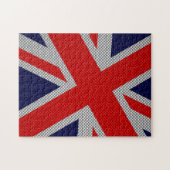 Lebhafte Unionsbuchse auf Carbon Fibre Style Print Puzzle (Horizontal)