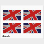 Lebhafte Unionsbuchse auf Carbon Fibre Style Print Rechteckiger Aufkleber (Blatt)