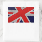 Lebhafte Unionsbuchse auf Carbon Fibre Style Print Rechteckiger Aufkleber (Tasche)