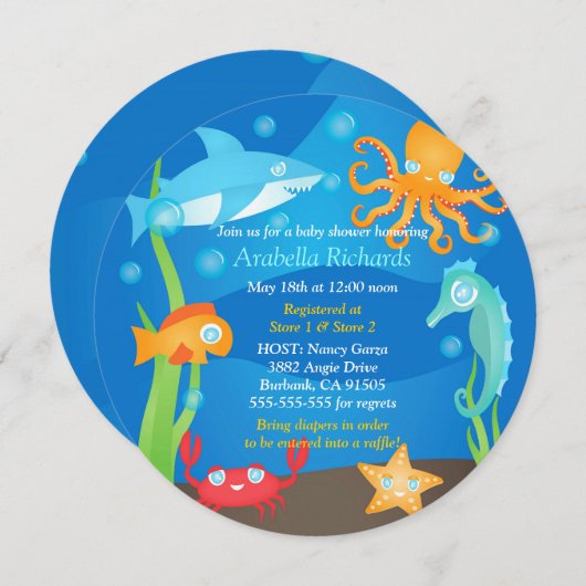 Lebhafte Unterwassermassage Einladung (Vorne/Hinten)