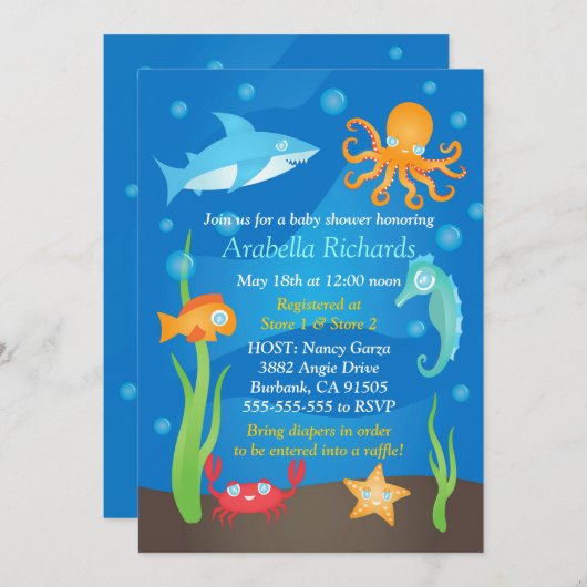 Lebhafte Unterwassermassage Einladung (Vorne/Hinten)