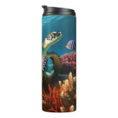 Lebhafte Unterwasserschildkröte Thermosbecher (Nach rechts gedreht)