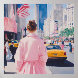 Lebhafte urbane Kunst mit klassischem New Yorker C Poster