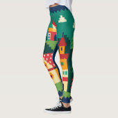 Lebhafte Village Art Leggings (Links)