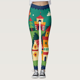 Lebhafte Village Art Leggings