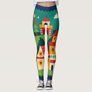 Lebhafte Village Art Leggings