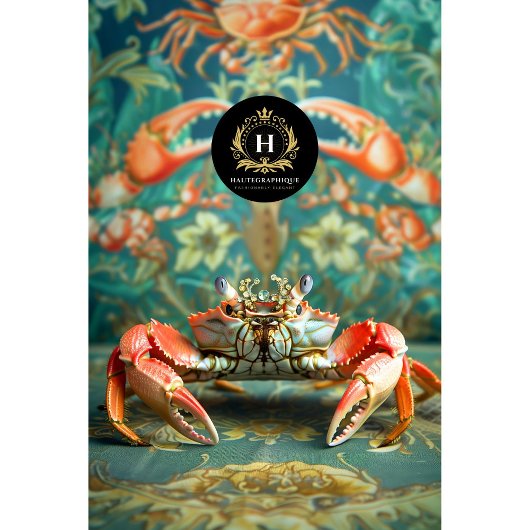 Lebhafte Vintage Blumenkrebse Seidenpapier