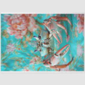 Lebhafte Vintage Blumenkrebse Seidenpapier (Vorderseite)