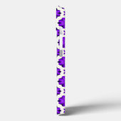 Lebhafte violette Blumen und Leaf-Motive Case-Mate iPhone Hülle (Rückseite / Links)