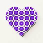 Lebhafte violette Blumen und Leaf-Motive Notizblock (Rückseite)