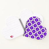 Lebhafte violette Blumen und Leaf-Motive Notizblock (Innenseite)
