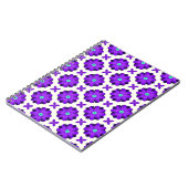 Lebhafte violette Blumen und Leaf-Motive Notizblock (Linke Seite)