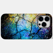 Lebhafte Vivid Colors Splash Cracked iPhone Case (Rückseite (Horizontal))