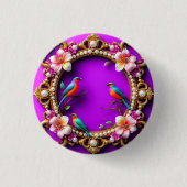 Lebhafte Vögel Button (Vorderseite)