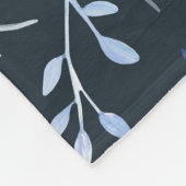 Lebhafte Vögel: Gouache Dark Elegance Fleecedecke (Ecke)