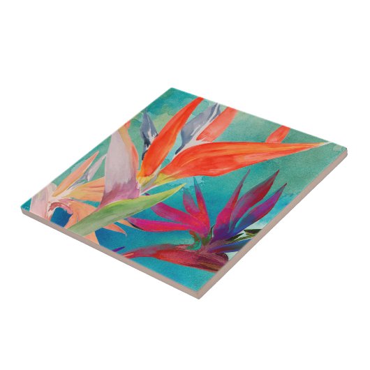 Lebhafte Vögel im Paradies Fliese (Seite)