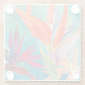 Lebhafte Vögel im Paradies Glasuntersetzer (Rückseite)