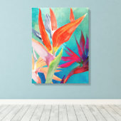 Lebhafte Vögel im Paradies Leinwanddruck (Insitu (Holzboden))