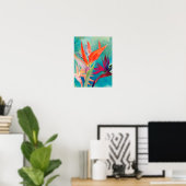 Lebhafte Vögel im Paradies Poster (Heimbüro)