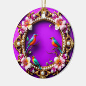 Lebhafte Vögel Keramik Ornament (Links)