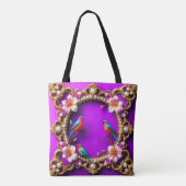 Lebhafte Vögel Tasche (Rückseite)
