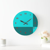 Lebhafte Wandleuchte mit Fliesendesign Große Wanduhr (Zuhause)