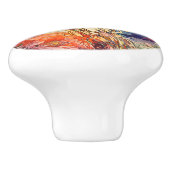 Lebhafte Wasserfarbe der Keramik Girl & Moon Keramikknauf (Seitenansicht)