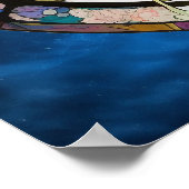 Lebhafte Wasserfarbe des Girl Poster (Ecke)