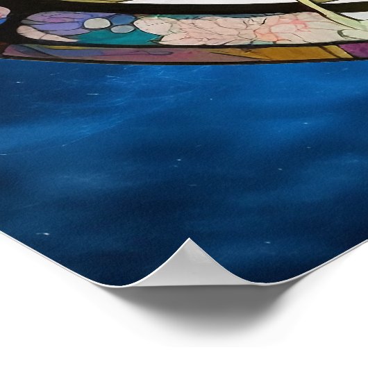 Lebhafte Wasserfarbe des Girl Poster (Ecke)