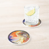 Lebhafte Wasserfarbe des Girl Sandstone Untersetze Getränkeuntersetzer (Seite)