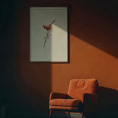 Lebhafte Wasserfarbe des nördlichen Kardinals auf  Poster