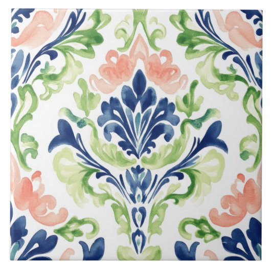 Lebhafte Wasserfarbe Fliese (Vorderseite)