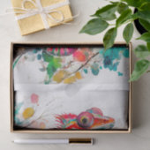 Lebhafte Wasserfarben Chameleon - Regenbogen Jungl Seidenpapier (Geschenk)