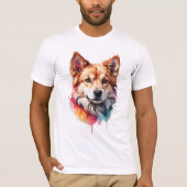 Lebhafte Wasserfarben - Hunde Loyal Art T-Shirt (Vorderseite)