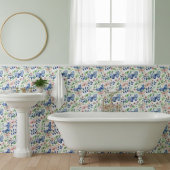 Lebhafte Wasserfarben Pink Blauer Blumenstrauß Fliese