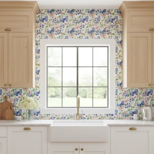 Lebhafte Wasserfarben Pink Blauer Blumenstrauß Fliese