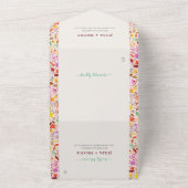 Lebhafte Wasserfarben Sommer-Tulip-Blume Hochzeit All In One Einladung (Außenbereich)