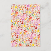 Lebhafte Wasserfarben Sommer-Tulip-Blume Hochzeit Begleitkarte (Rückseite)