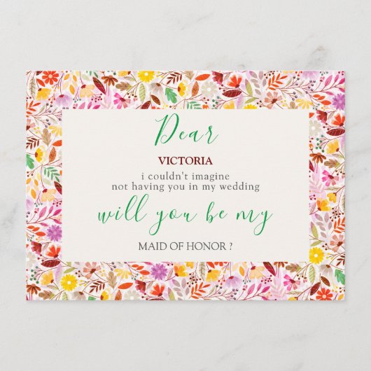 Lebhafte Wasserfarben Sommer-Tulip-Blume Hochzeit Menükarte (Vorderseite)